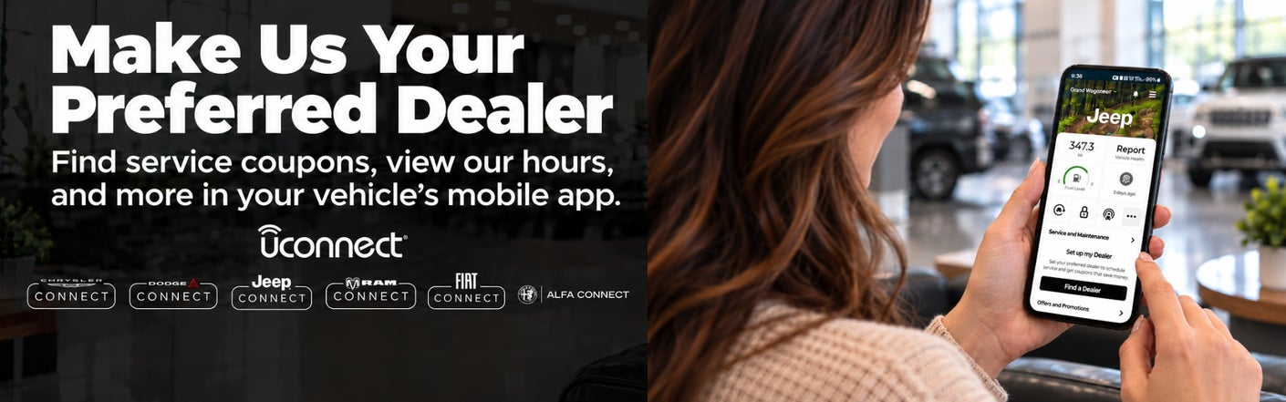 uconnect® make us your preferred dealer | Billion Chrysler Jeep Dodge Ram FIAT Sioux Falls in Sioux Falls SD