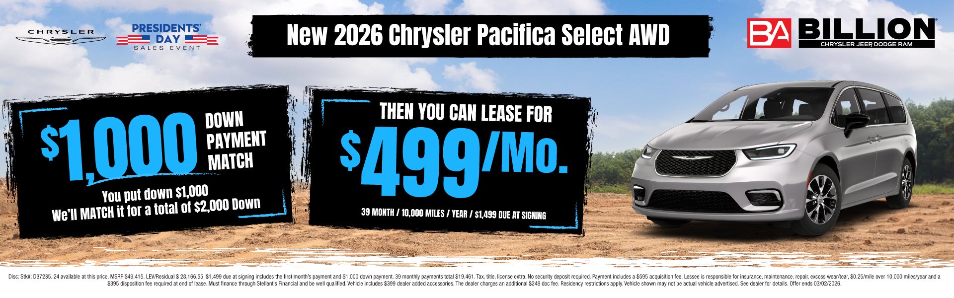 NEW 2026 CHRYSLER PACIFICA SELECT