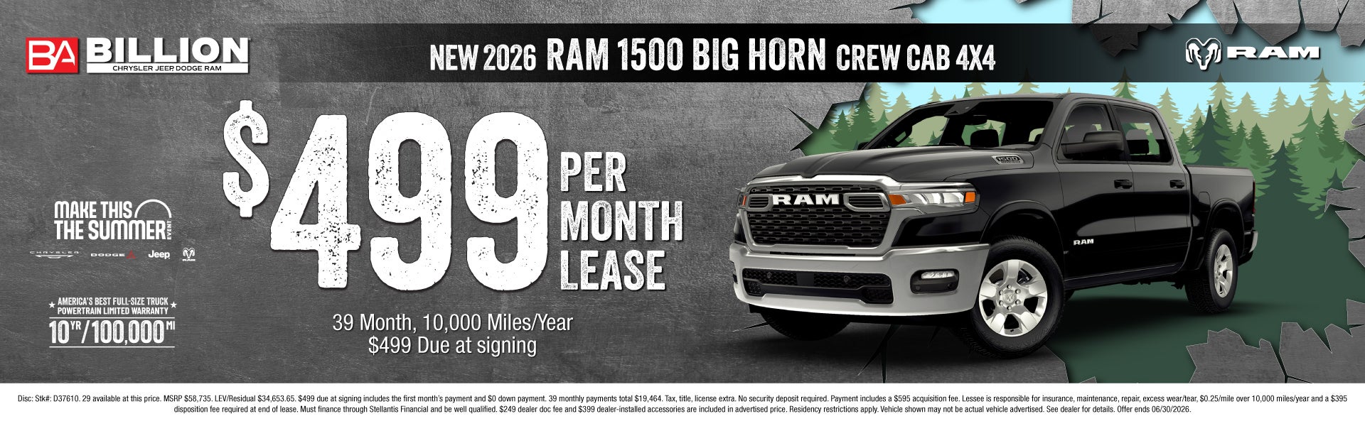 NEW 2026 RAM 1500 BIG HORN CREW CAB