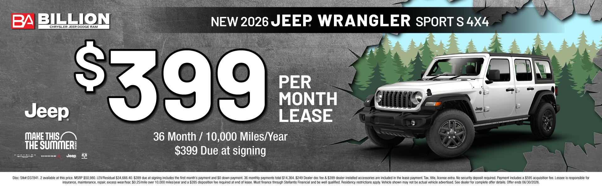 NEW 2026 JEEP WRANGLER SPORT S