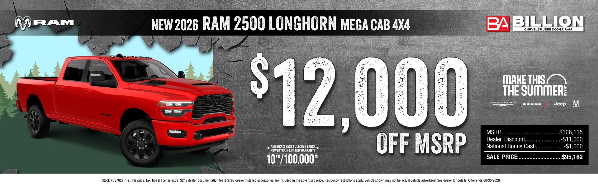 NEW 2026 RAM 2500 LONGHORN MEGA CAB