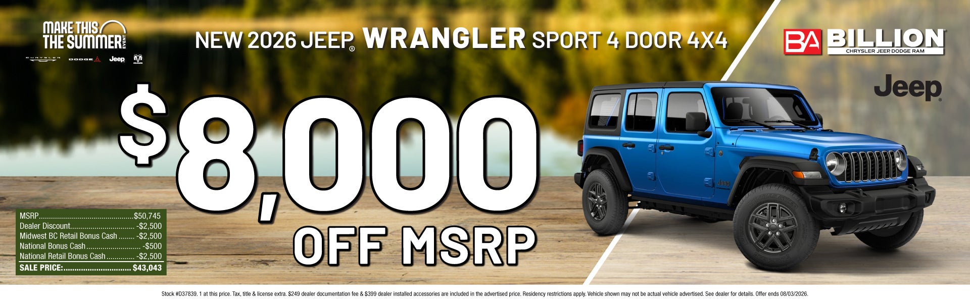 NEW 2026 JEEP WRANGLER SPORT