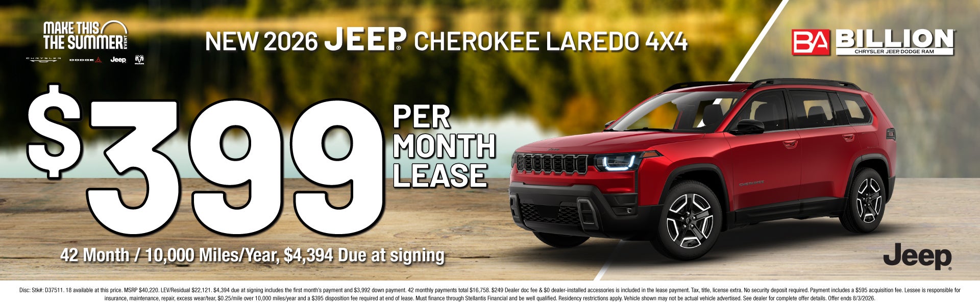 NEW 2026 JEEP CHEROKEE LAREDO