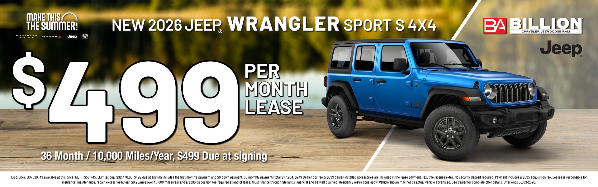 NEW 2026 JEEP WRANGLER SPORT S