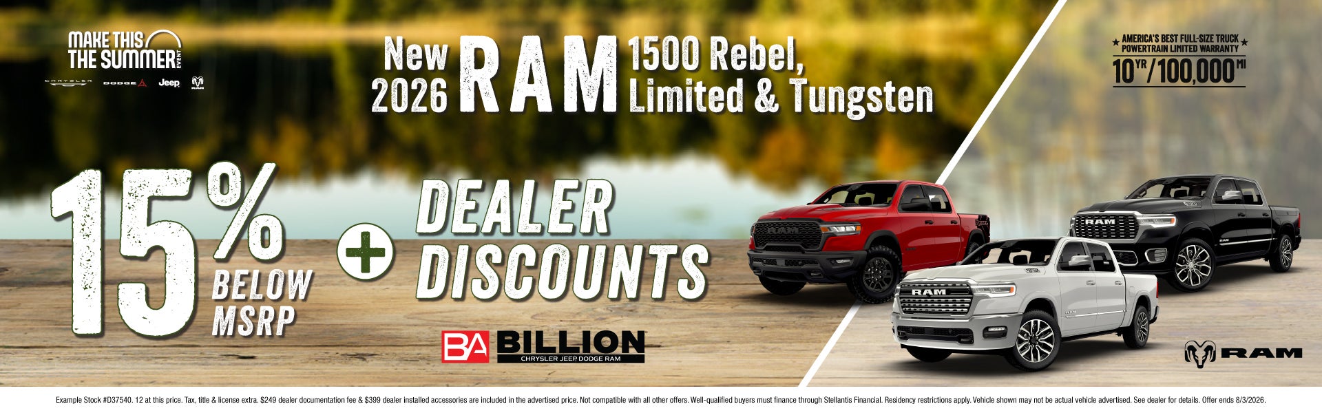 NEW 2026 RAM 1500 REBEL, LIMITED & TUNGSTEN