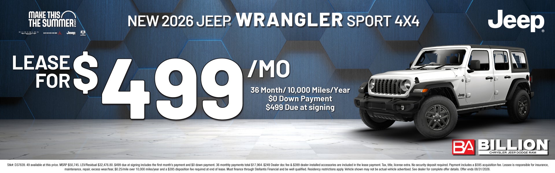 NEW 2026 JEEP WRANGLER SPORT