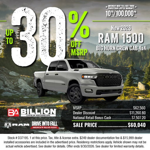 NEW 2026 RAM 1500 BIG HORN CREW CAB