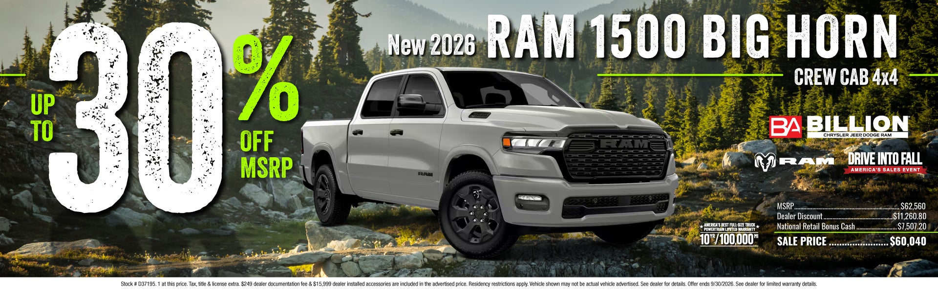NEW 2026 RAM 1500 BIG HORN CREW CAB