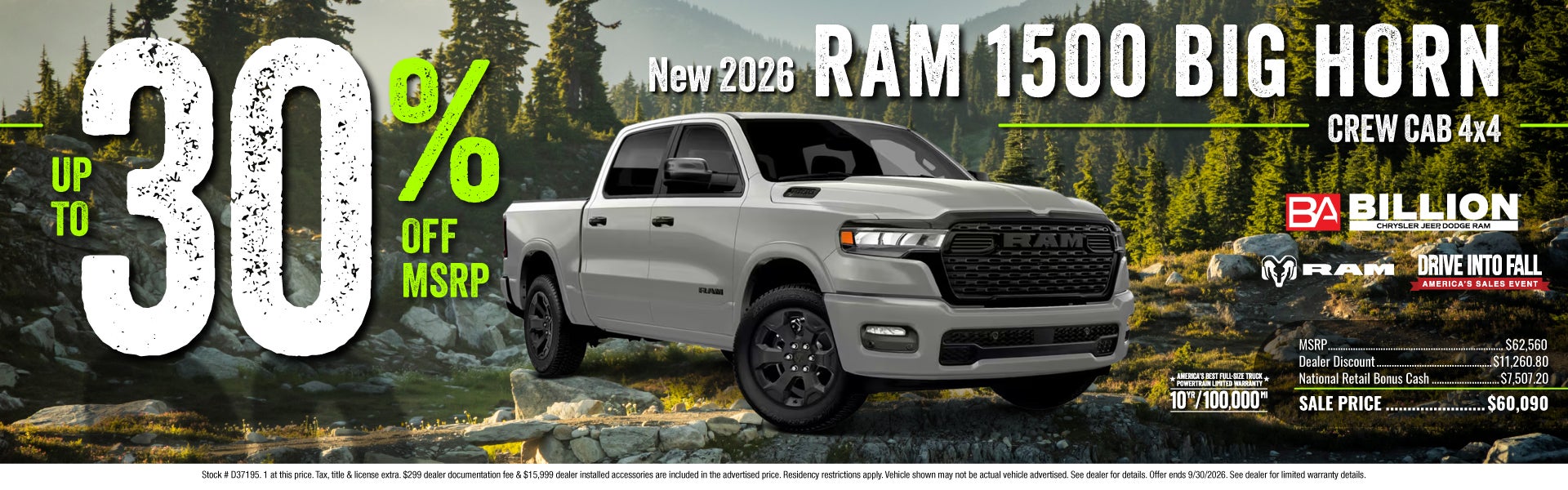 NEW 2026 RAM 1500 BIG HORN CREW CAB