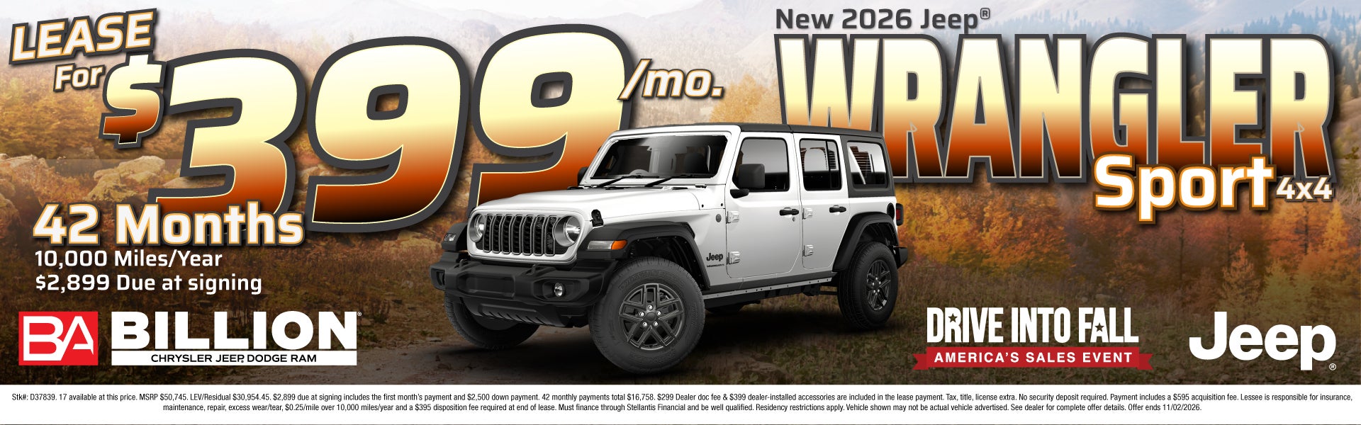 NEW 2026 JEEP WRANGLER SPORT