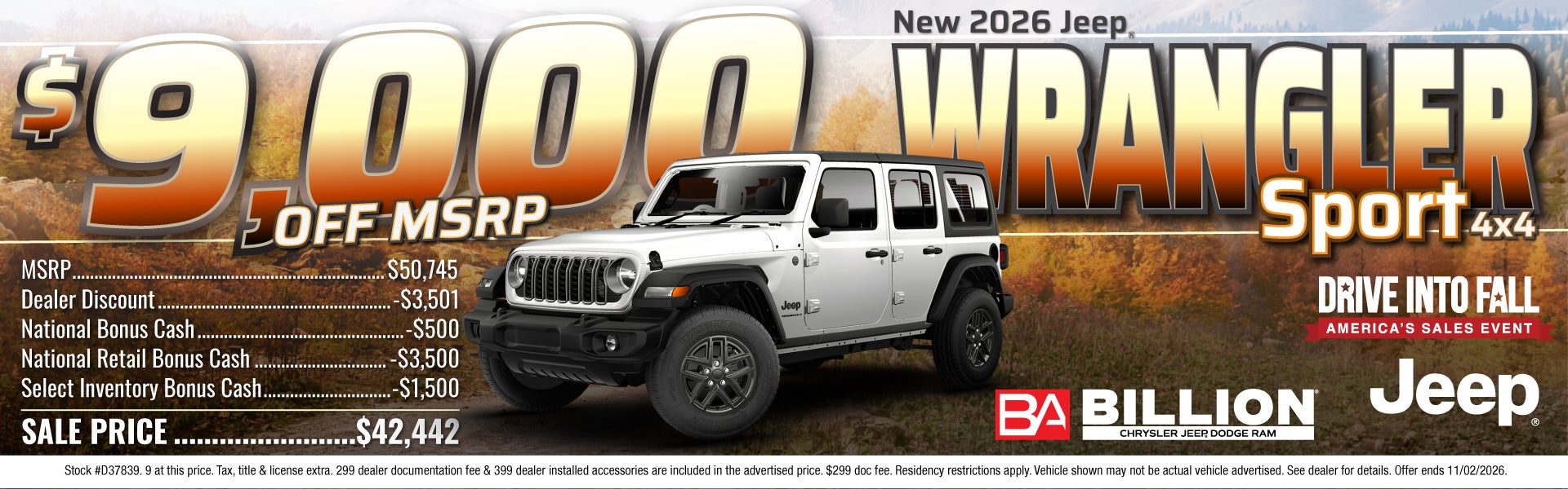 NEW 2026 JEEP WRANGLER SPORT