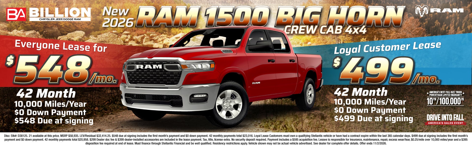 NEW 2026 RAM 1500 BIG HORN CREW CAB