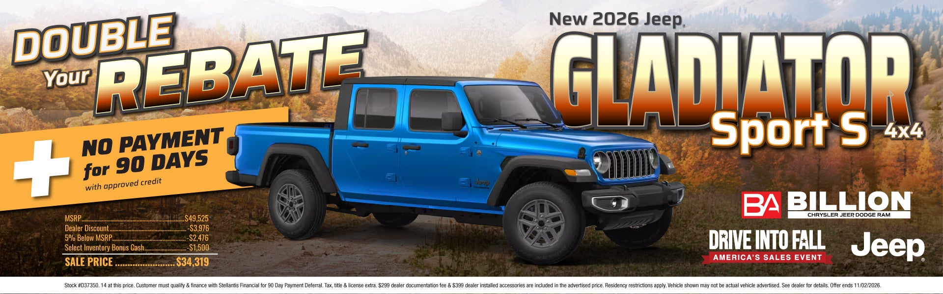NEW 2026 JEEP GLADIATOR SPORT S